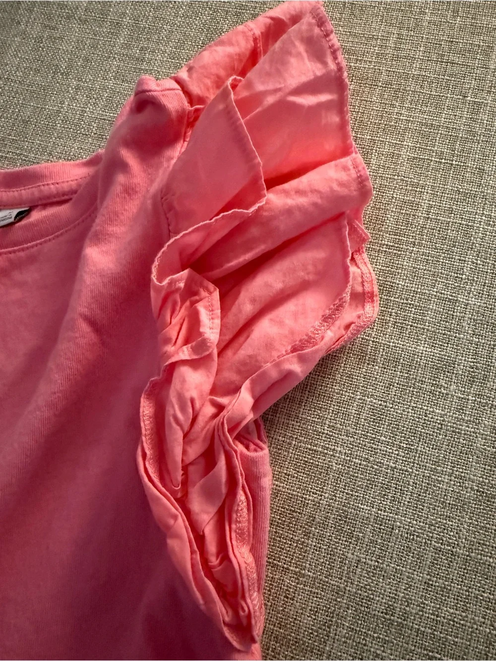 Janie and Jack Pink Ruffle Sleeve Tee and Shorts